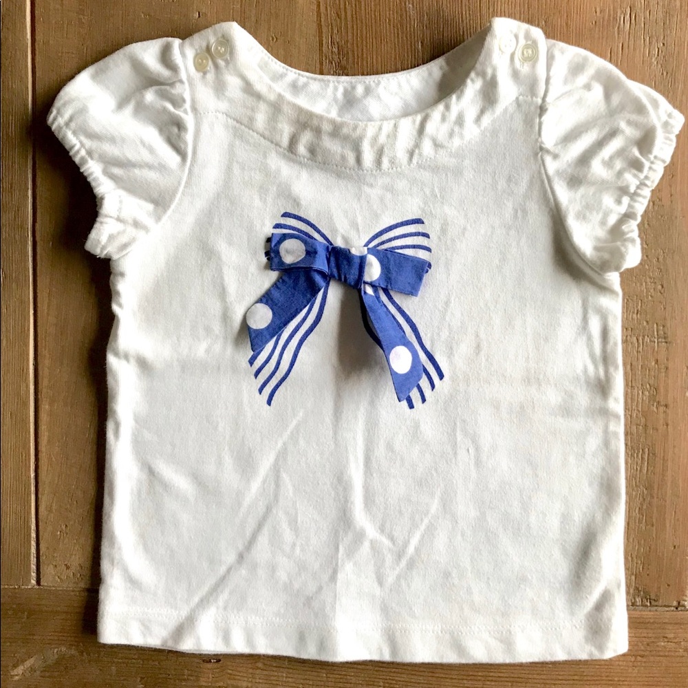 Jacadi bow short sleeve top 12months
